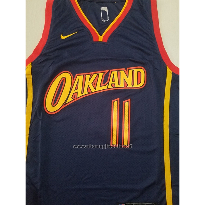 Maglia Golden State Warriors Klay Thompson #11 Citta 2020-21 Nero